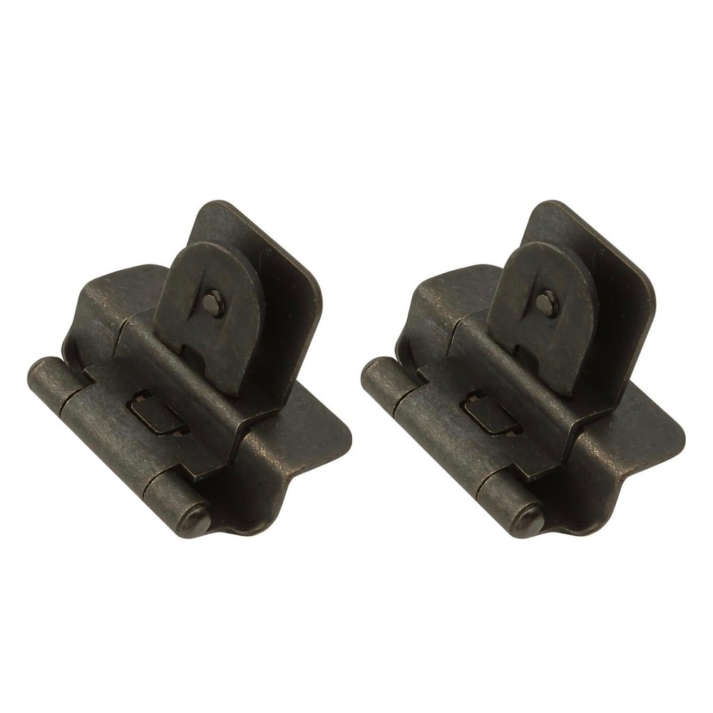 Hickory Hardware P5312-BI Double Demountable Cabinet‎ Hinge Black Iron Pack of 2
